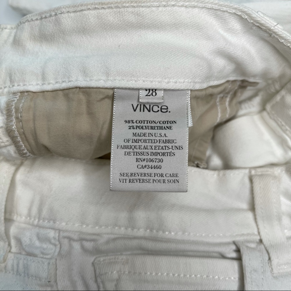 Vince White Waxed Crop 5PKT Skinny Jeans Size 28 - Picture 11 of 14